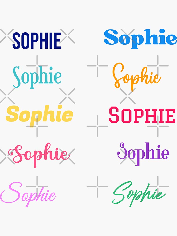 "Sophie Baby Names Girls Unique Personalized Gift For Her " Sticker for Sale by