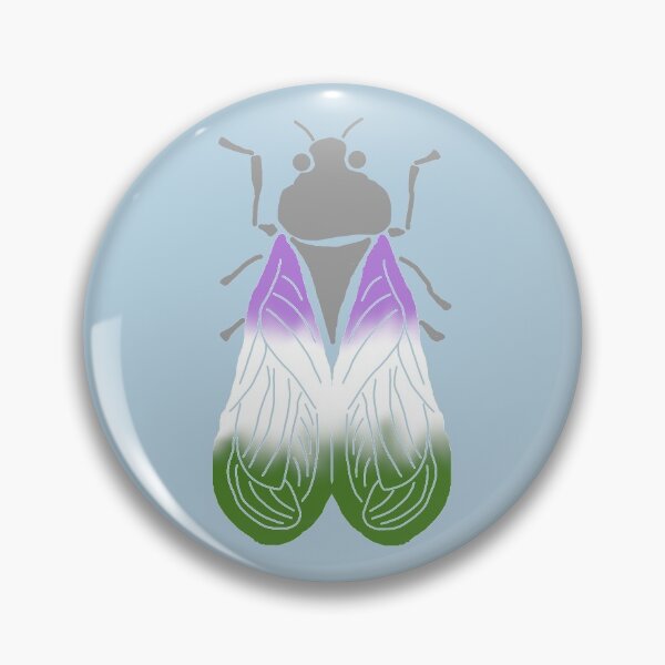 Item preview, Queer-Winged Cicada designed and sold by LochNestFarm.