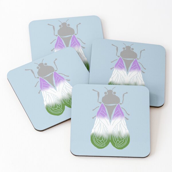 Item preview, Queer-Winged Cicada designed and sold by LochNestFarm.