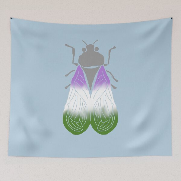 Item preview, Queer-Winged Cicada designed and sold by LochNestFarm.