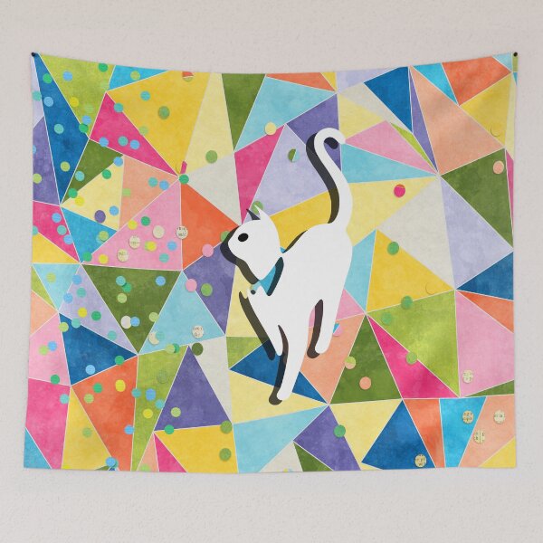 Item preview, Floral Cat in Flowers Popoki 613 designed and sold by VinBasis.