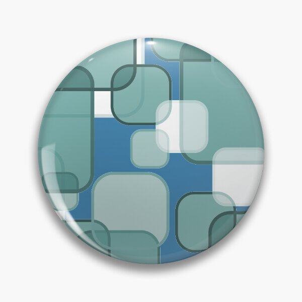 Item preview, Retro Square Bubbles - Teal and Blue designed and sold by Quooki.