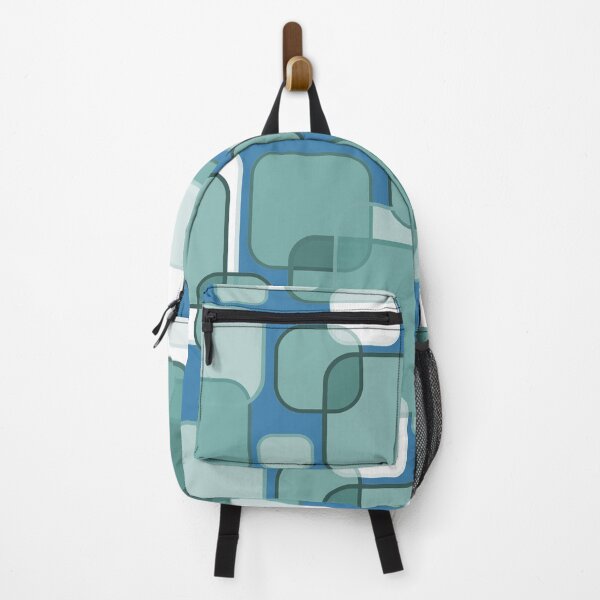 Item preview, Retro Square Bubbles - Teal and Blue designed and sold by Quooki.