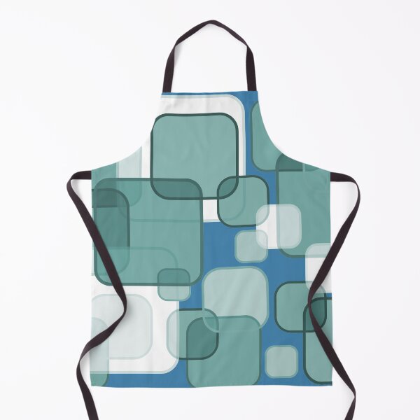 Item preview, Retro Square Bubbles - Teal and Blue designed and sold by Quooki.
