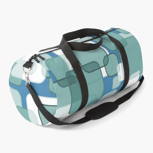 Item preview, Retro Square Bubbles - Teal and Blue designed and sold by Quooki.