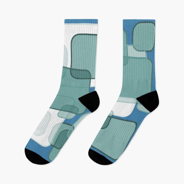 Item preview, Retro Square Bubbles - Teal and Blue designed and sold by Quooki.