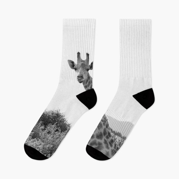 Item preview, Observing Giraffe (Black & White) designed and sold by The Discreet Peacock.