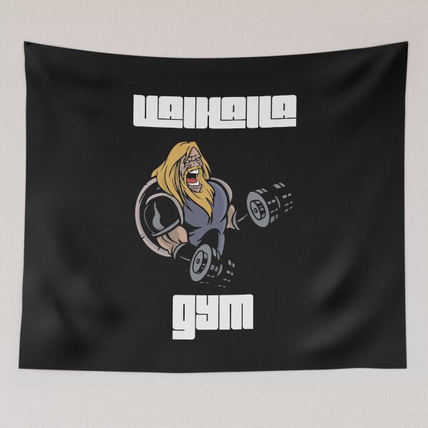 Item preview, Valhalla Gym Fitness Vikers Bodybuilding Walhlla Vikings designed and sold by Bearded-Viking.