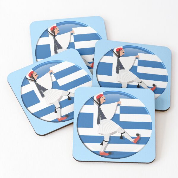 Item preview, Tsolias Greek Presidential Guard from Athens with foustanella designed and sold by Happy Puppy Print On Demand.