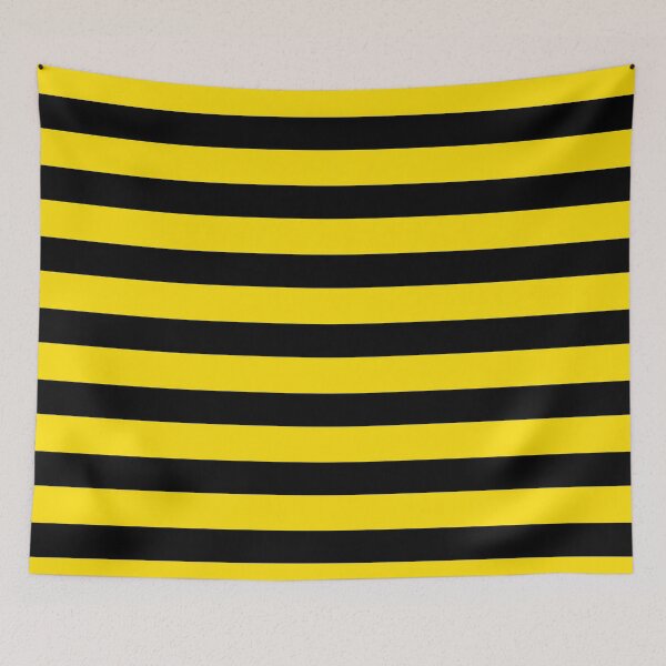 Item preview, Yellow Black Wide horizontal Stripes designed and sold by Feeling Artsy.