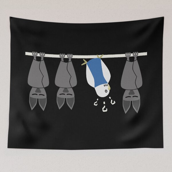 Item preview, Budgie and bat, blue designed and sold by Cevetan.