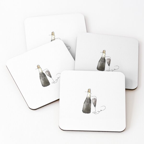 Item preview, Wine bottle and glass doodle designed and sold by Danielle Silver.