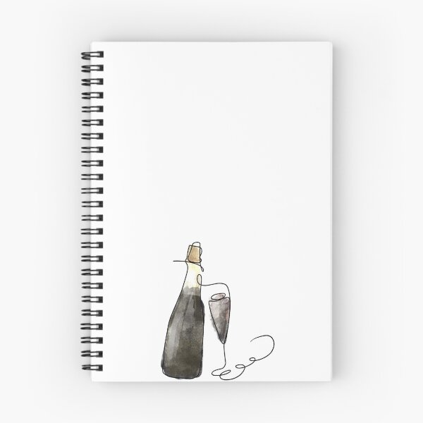 Item preview, Wine bottle and glass doodle designed and sold by Danielle Silver.