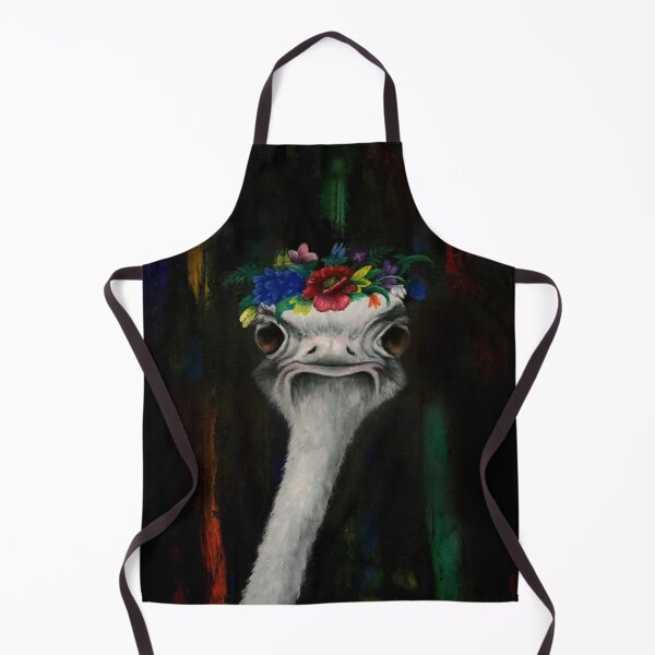 Item preview, Ostrich With Flowery Frida Khalo-style Crown designed and sold by Andreja's shop.