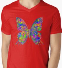 #DeepDream Motley Butterfly V-Neck T-Shirt