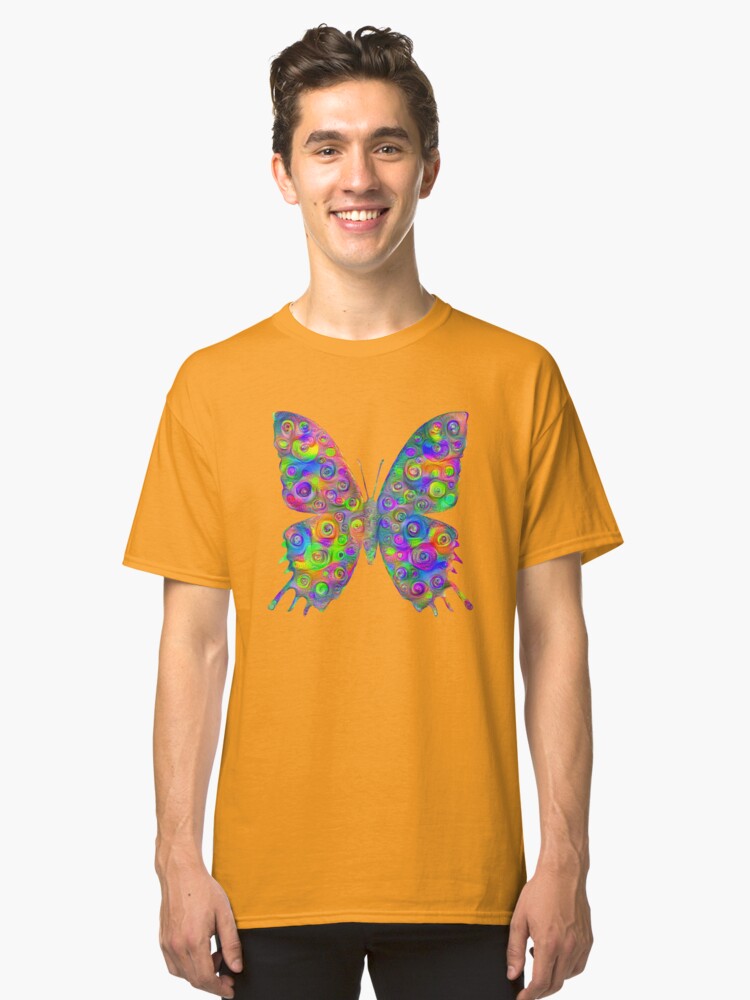 Alternate view of #DeepDream Motley Butterfly Classic T-Shirt