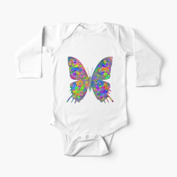 #DeepDream Motley Butterfly Long Sleeve Baby One-Piece
