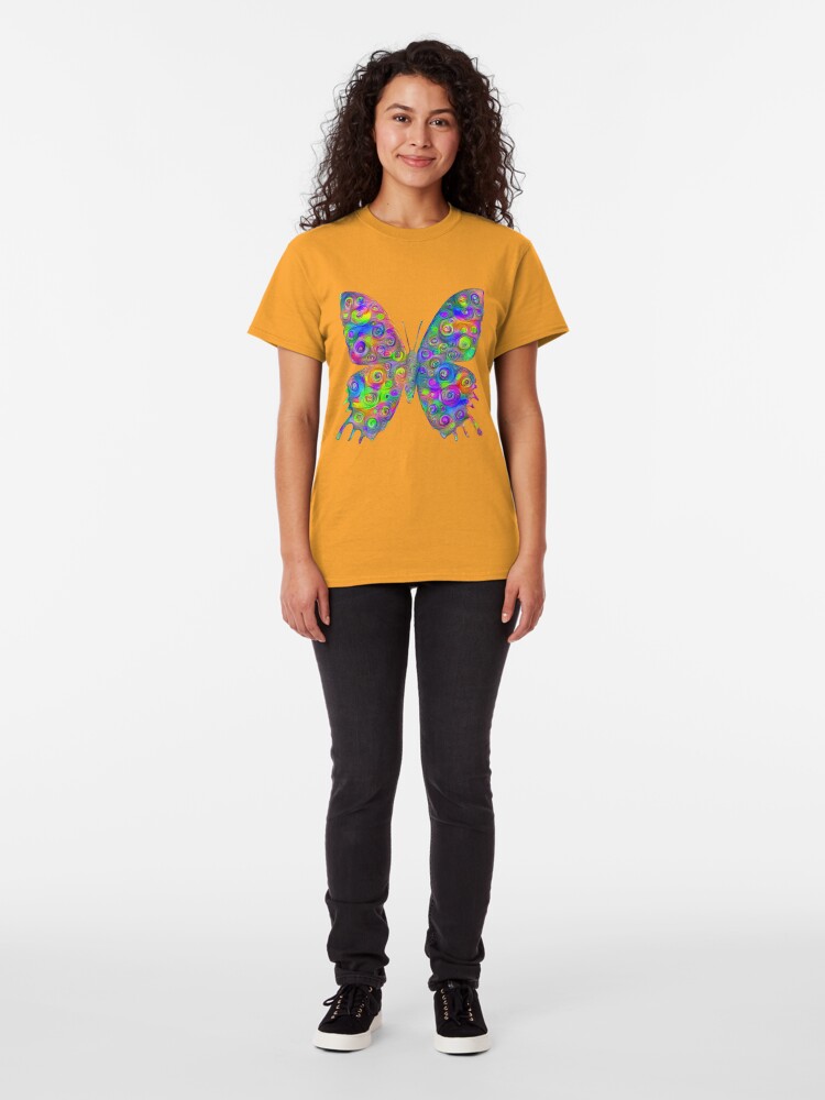 Alternate view of #DeepDream Motley Butterfly Classic T-Shirt