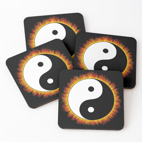 Item preview, Yin and Yang - 阴阳 (flames around the symbol) designed and sold by Jukka Heilimo.