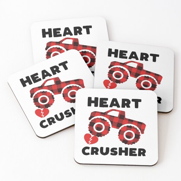 Item preview, Heart Crusher Monster Truck Buffalo Plaid designed and sold by saadmery2020.