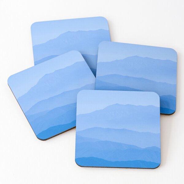 Item preview, Blue mountain landscape backdrop in tiered tones of blue designed and sold by Brian Scantlebury.
