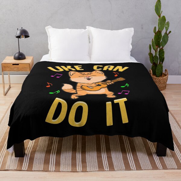 Item preview, Funny Uke Can Do It! Ukulele Kitten Cat Pun designed and sold by perfectpresents.