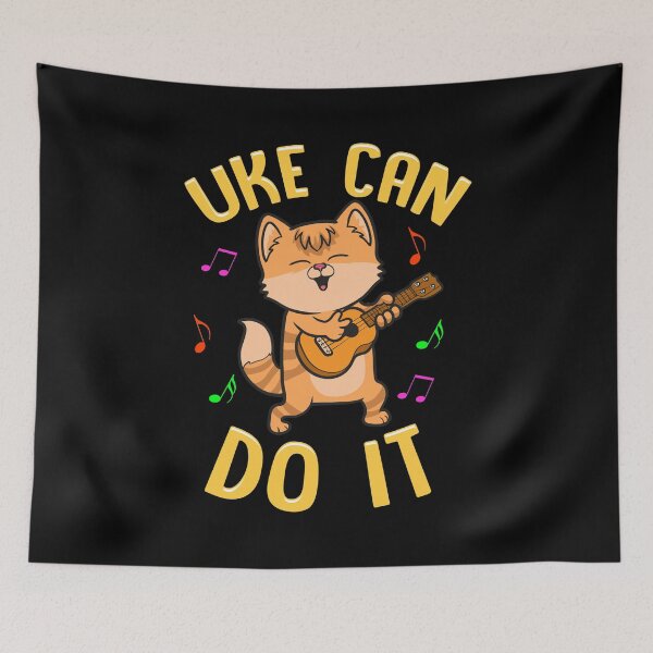 Item preview, Funny Uke Can Do It! Ukulele Kitten Cat Pun designed and sold by perfectpresents.