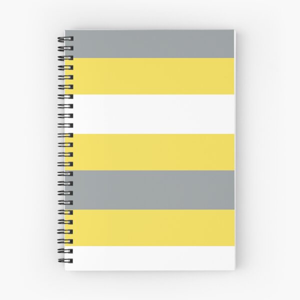 Item preview, Ultimate Gray Illuminating yellow white Pantone 2021 colors wide horizontal stripes designed and sold by Feeling Artsy.