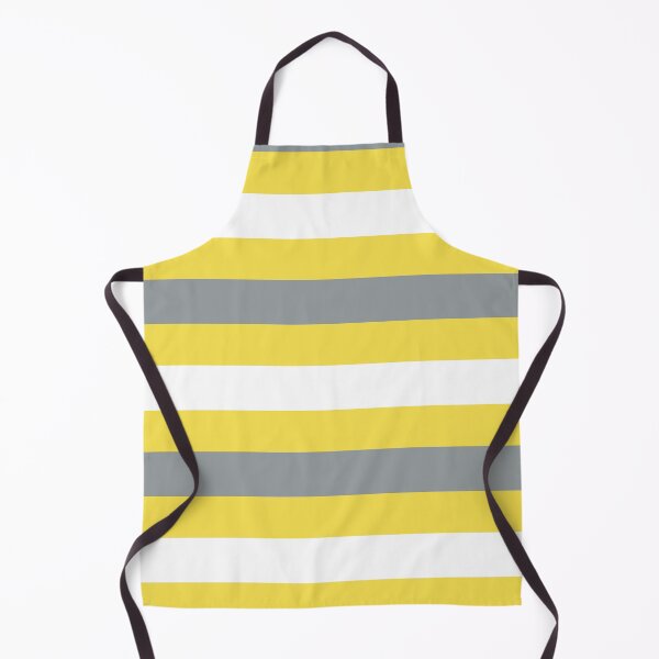 Item preview, Ultimate Gray Illuminating yellow white Pantone 2021 colors wide horizontal stripes designed and sold by Feeling Artsy.