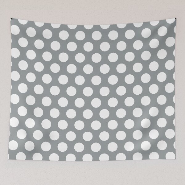 Item preview, Ultimate Gray Pantone 2021 color and white large polka dots designed and sold by Feeling Artsy.