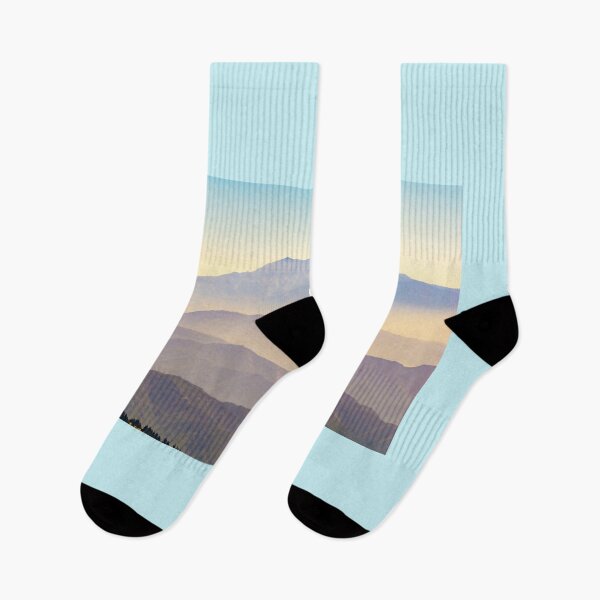 Item preview, Mountain layers rising to distant peak through hazy light and different color bands. designed and sold by Brian Scantlebury.