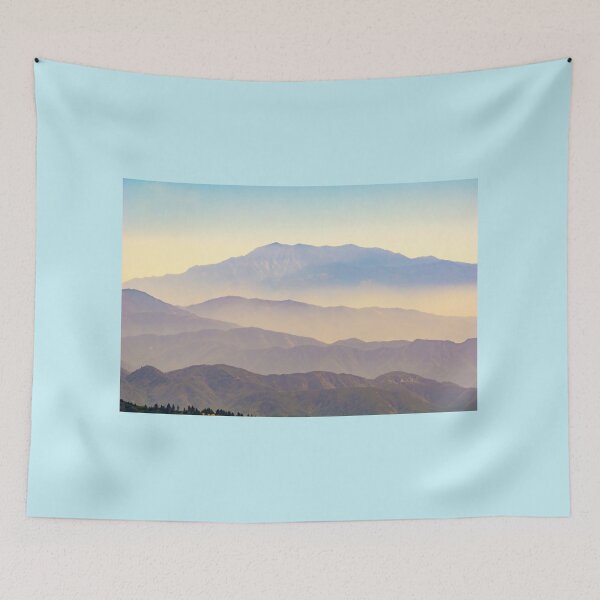 Item preview, Mountain layers rising to distant peak through hazy light and different color bands. designed and sold by Brian Scantlebury.