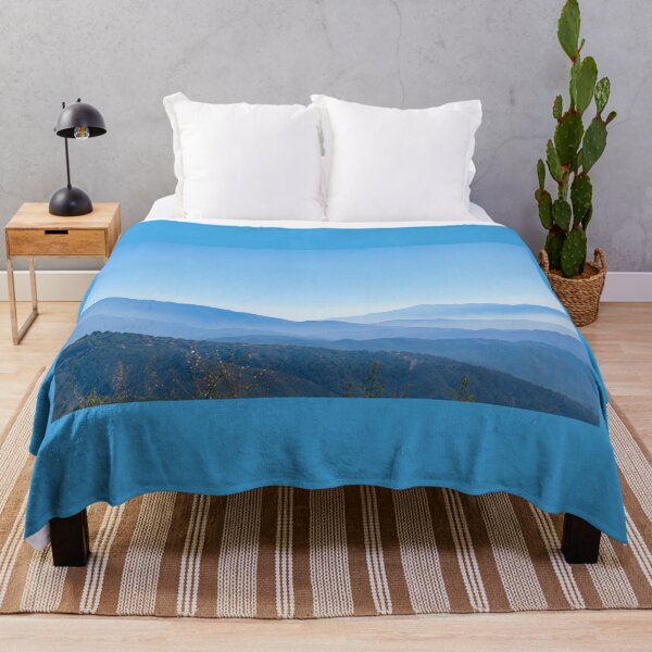Item preview, Fondo de paisaje de montaña azul en tonos escalonados designed and sold by Brian Scantlebury.
