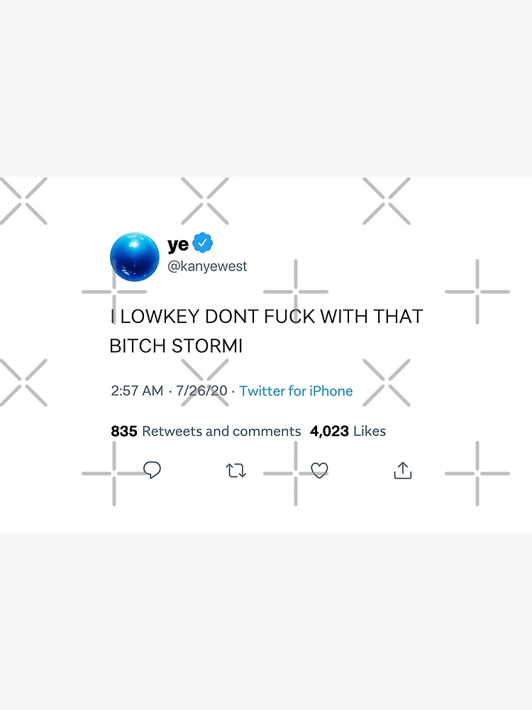 I LOWKEY DONT F WITH THAT B STORMI White by alexvoss