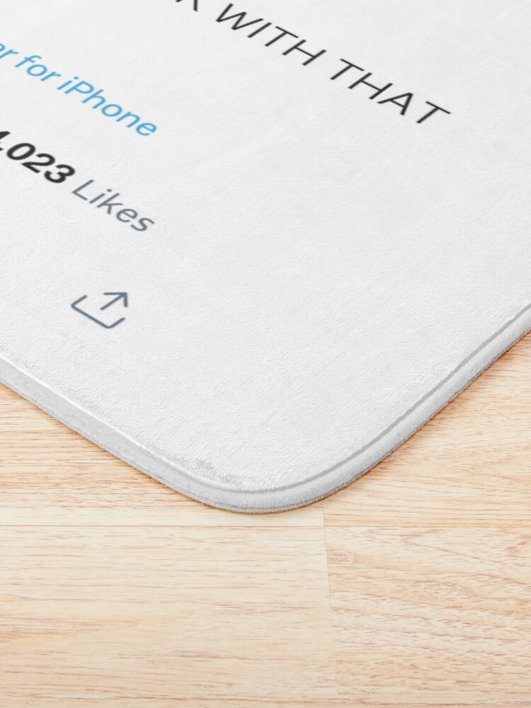 Alternate view of I LOWKEY DONT F WITH THAT B STORMI White Bath Mat