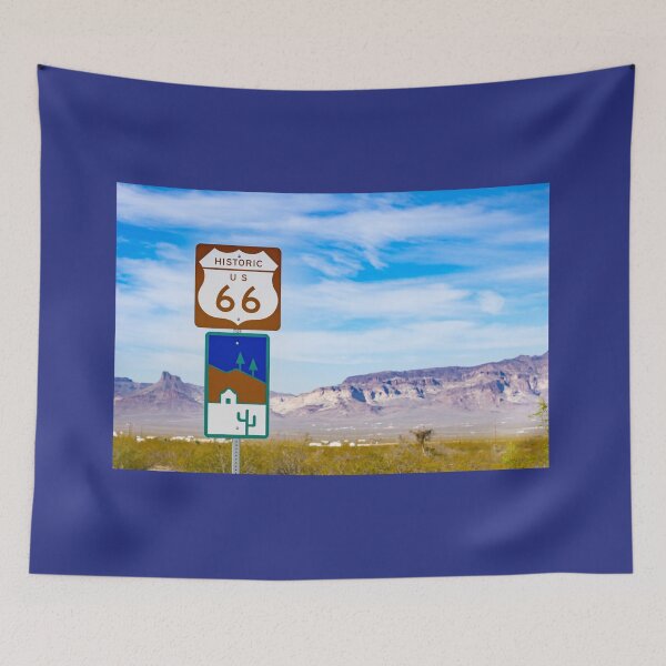Item preview, Historic Route 66 road sign in desert with mountain backdrop, Arizona. designed and sold by Brian Scantlebury.