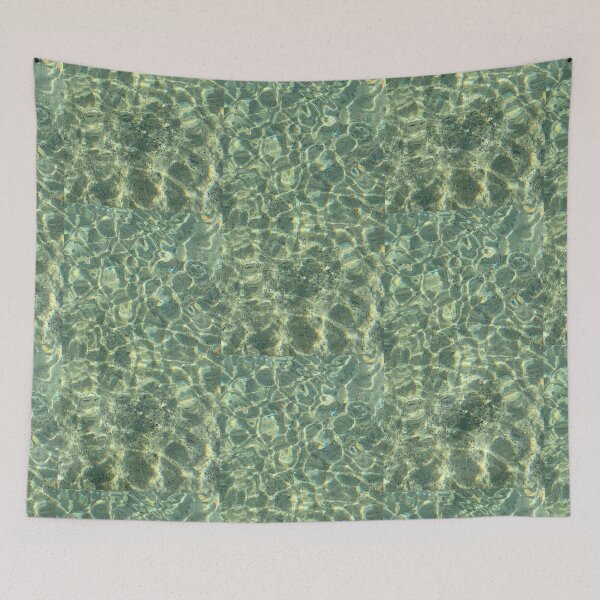 Item preview, green ripples ocean water designed and sold by aleenaludke.