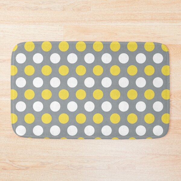 Item preview, lluminating Yellow Ultimate Gray Pantone 2021 color and white large polka dots designed and sold by Feeling Artsy.