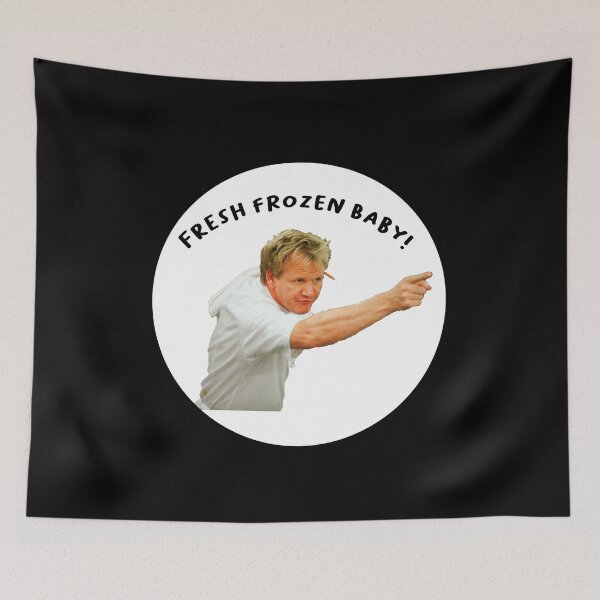Item preview, Gordon Ramsay funny fresh frozen text round design designed and sold by TheBritishShop.