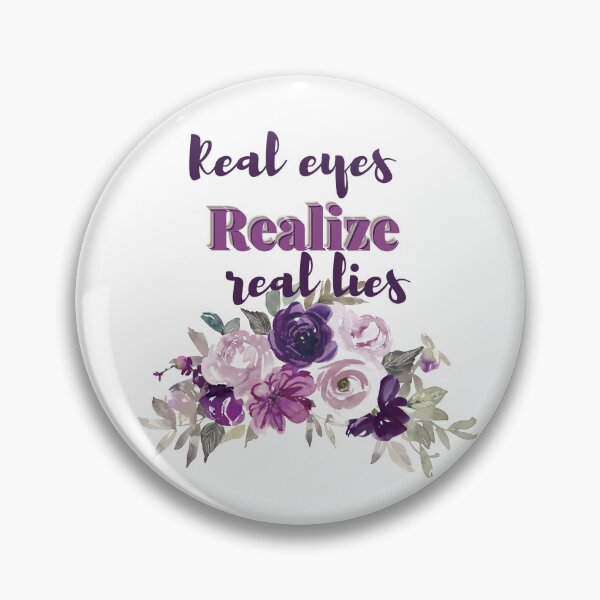 Item preview, PURPLE REAL EYES REALIZE REAL LIES FLORAL designed and sold by wildwhimsical.