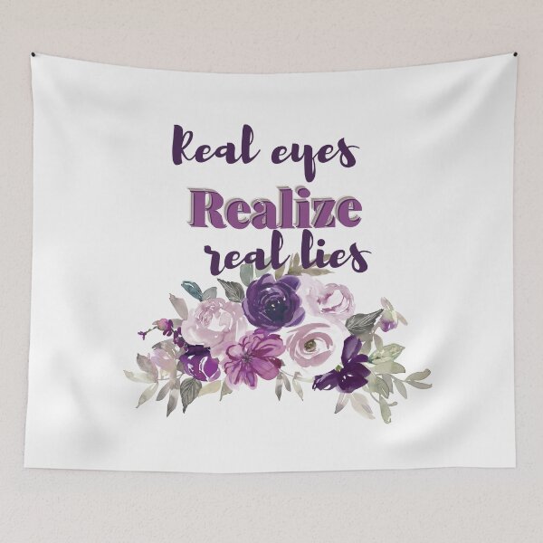 Item preview, PURPLE REAL EYES REALIZE REAL LIES FLORAL designed and sold by wildwhimsical.