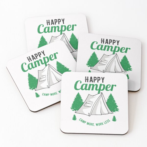 Item preview, Happy camper funny camping saying designed and sold by ElBeDesigns.