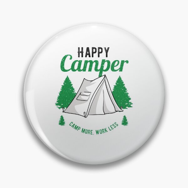 Item preview, Happy camper funny camping saying designed and sold by ElBeDesigns.