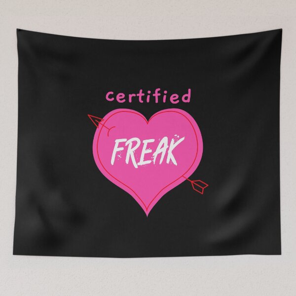 Item preview, Certified Freak, Valentines Day, Pink Heart designed and sold by DiscGolfTees.