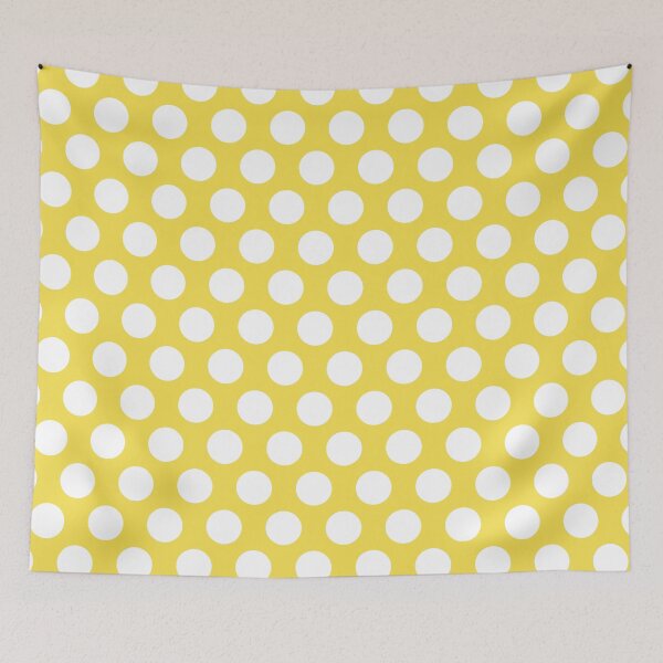 Item preview, Illuminating Yellow Pantone 2021 and white large polka dots designed and sold by Feeling Artsy.