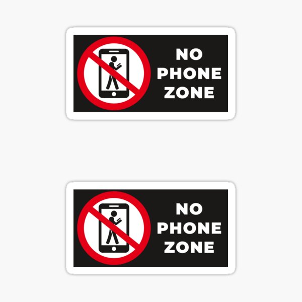 Autocollants Téléphone portable interdit ISO 7010 P013 - Lot de 5