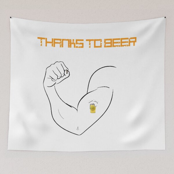 Item preview, Strong again thanks to beer. Note: This is funny message, not, in any case promotion of alcoholism. designed and sold by IVEKDESIGN.