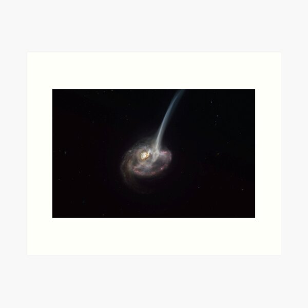 ALMA captures distant colliding galaxy dying out as it loses the ability to form stars Art Print