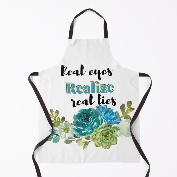 Item preview, REAL EYES REALIZE REAL LIES FLORAL & SHADES OF TEAL, TURQUOISE designed and sold by wildwhimsical.