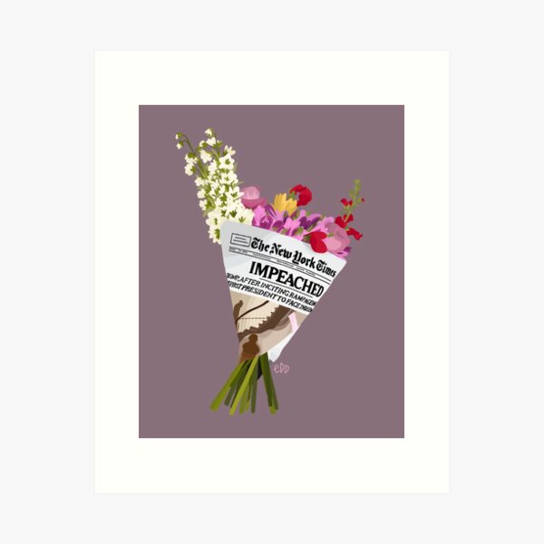 Item preview, NYT Trump Impeached Bouquet Floral Arrangement  designed and sold by elsagraphic.